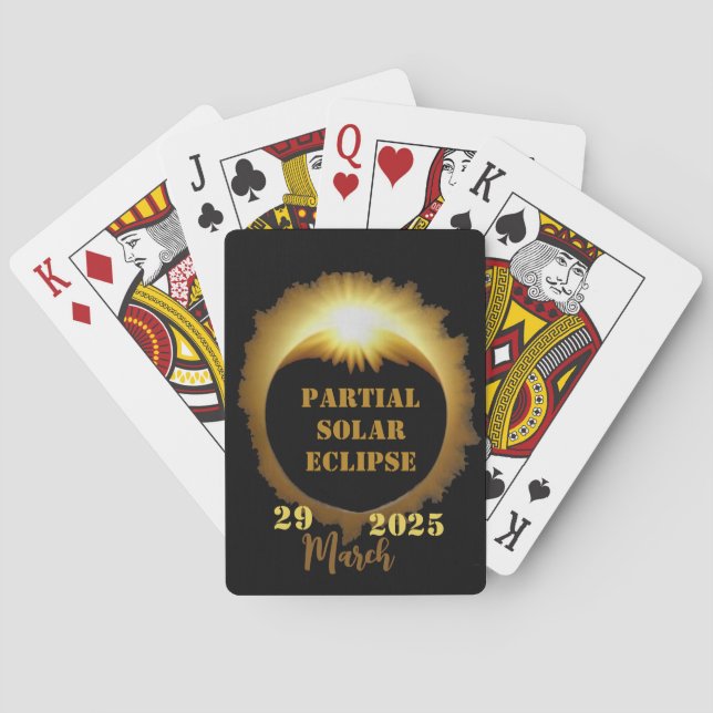 Partial Solar Eclipse Event 2025 Viewing Party Playing Cards (Back)