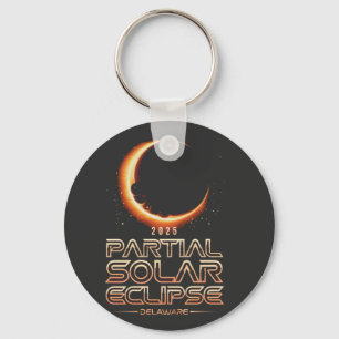 Partial Solar Eclipse New Jersey 2025 Key Ring
