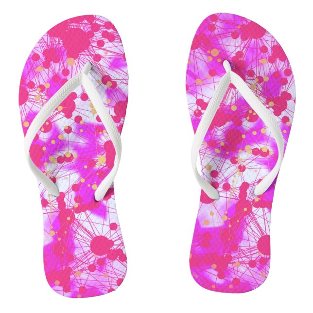 Partical Pinks Print Design Jandals (Footbed)