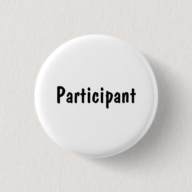 Participant 3 Cm Round Badge (Front)