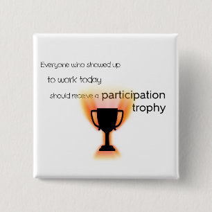 Participation Trophy 15 Cm Square Badge