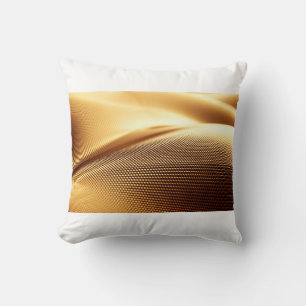 Particle drapery luxury gold background. 3d illust cushion