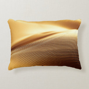 Particle drapery luxury gold background. 3d illust decorative cushion