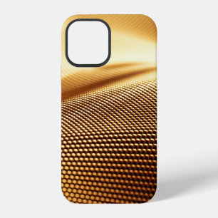 Particle drapery luxury gold background. 3d illust iPhone 12 case