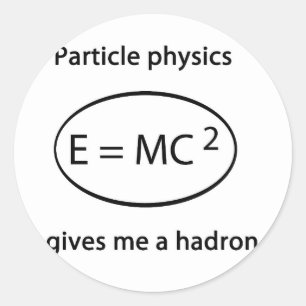 particle physics classic round sticker