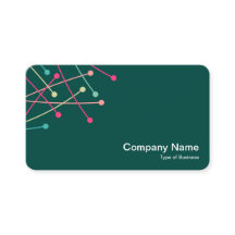 Particle Tracks - Colours 01 on Dk Green 004840