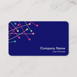 Particle Tracks - Colours 01 on Dp Navy 000066 Business Card