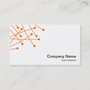 Particle Tracks - Orange on White Business Card