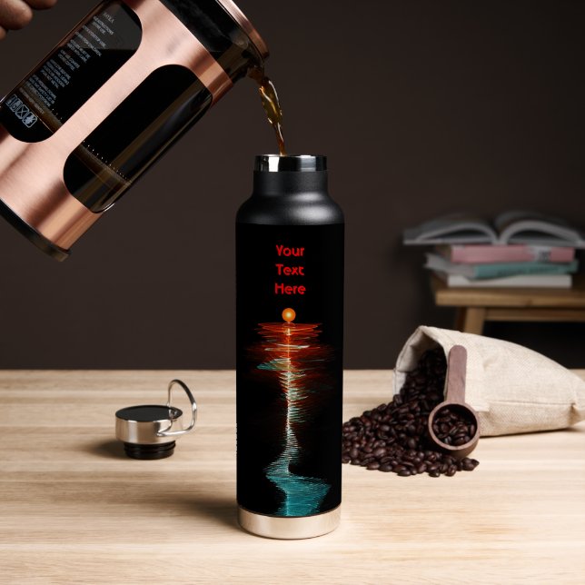 Particle-Wave Duality Water Bottle (Coffee (Rotated))