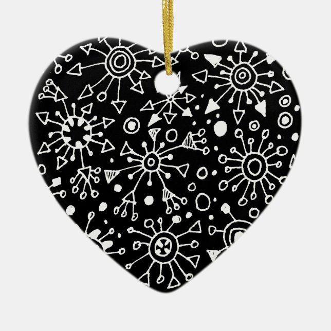 Particles Ceramic Tree Decoration (Front)