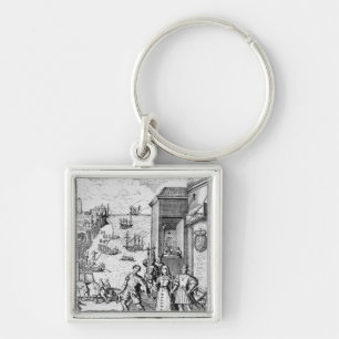 Parting of Columbus with Ferdinand and Key Ring