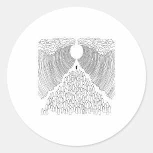 Parting Of The Red Sea Christian Faith Apparel Classic Round Sticker