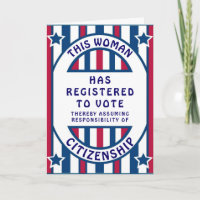 Partiotic Historic Suffrage Poster Greeting Card