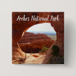 Partition Arch at Arches National Park 15 Cm Square Badge