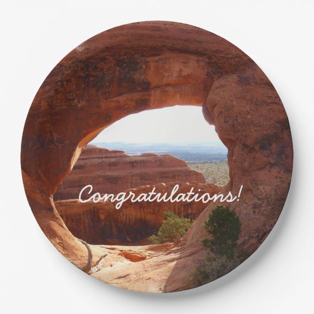 Partition Arch I at Arches National Park Paper Plate (Front)