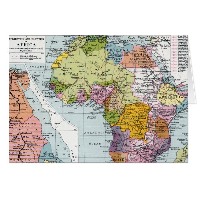 PARTITIONED AFRICA, 1914 (Front Horizontal)
