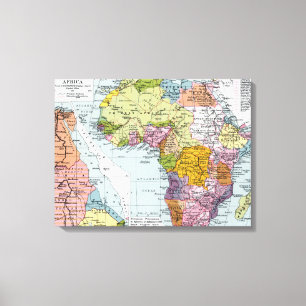 PARTITIONED AFRICA, 1914 CANVAS PRINT