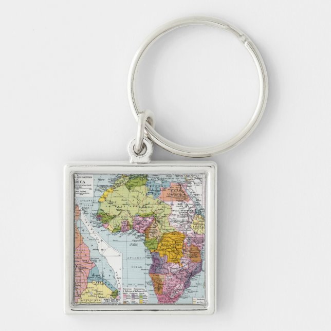 PARTITIONED AFRICA, 1914 KEY RING (Front)