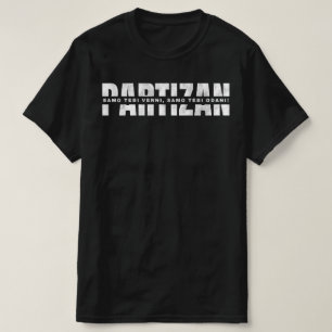 PARTIZAN Beli Tekst  T-Shirt