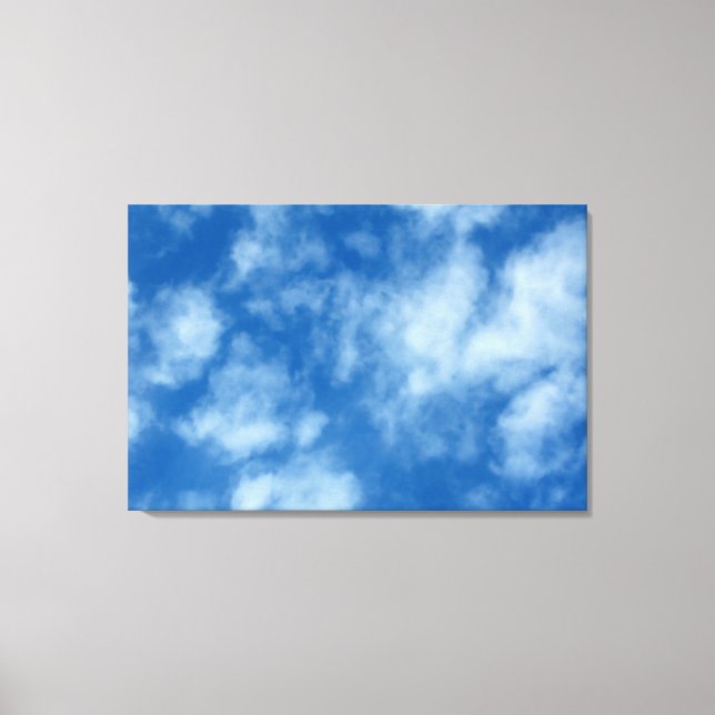 Partly Cloudy Blue Sky Photo on Wrapped Canvases Canvas Print (Front)
