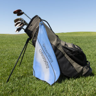 Partly Cloudy Sky Blue Customisable Golf Towel