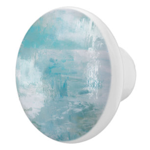 Partly Cloudy Sky Ceramic Door Knob