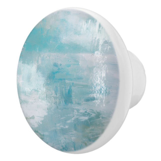 Partly Cloudy Sky Ceramic Door Knob (Right)