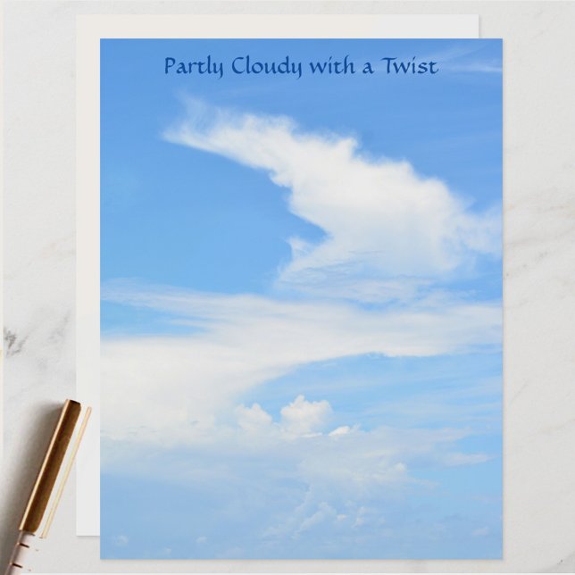 Partly Cloudy Sky with a Twist Scrapbook Paper (Creator Uploaded)