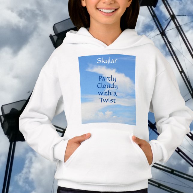 Partly Cloudy Twist Blue and White Personalised (Creator Uploaded)