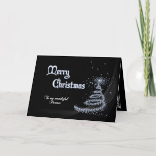 Partner, a Black and white Christmas card