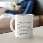 Partner In Crime Photo Boyfriend Gift Coffee Mug<br><div class="desc">Partner-in-Crime: Definition: The accomplice in all of life's adventures, conspiring to make every day a thrilling chapter in our shared story. Add your names and any other customisation to the text of this custom mug for your boyfriend. You can change every word of text and customise it to say whatever...</div>