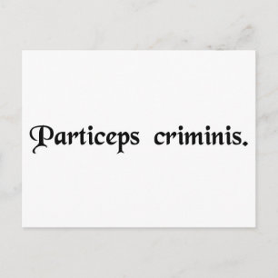 Partner in crime. postcard