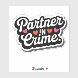 Partner in Crime Retro Friendship Sticker