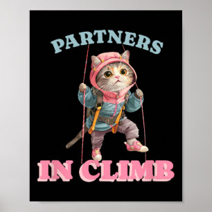 Partners In Climb Funny Rock Climbing Design For A Poster