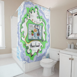 Partners in Crime Literal Wordplay Humor Shower Curtain