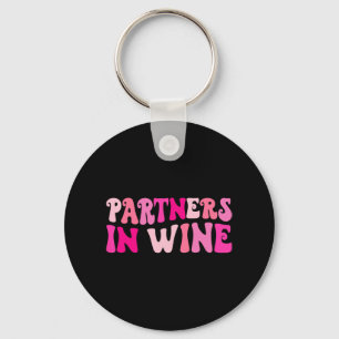 Partners In Wine Drinking Bachelorette Party Match Key Ring