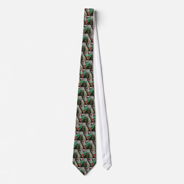Partridge Berry Wildflower Tie (Front)