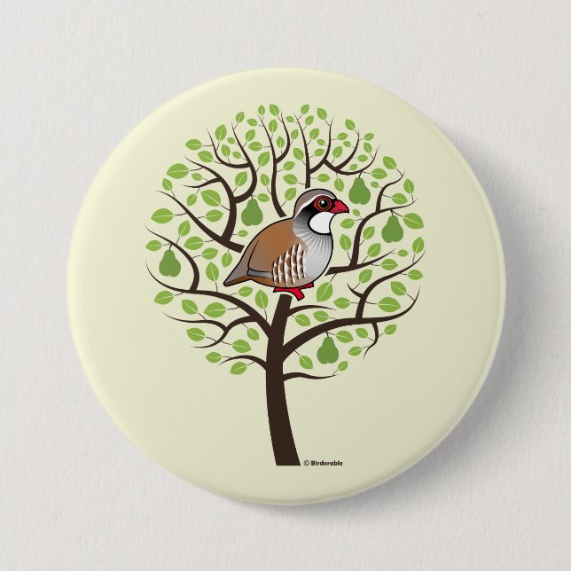 Partridge in a Pear Tree 7.5 Cm Round Badge (Front)