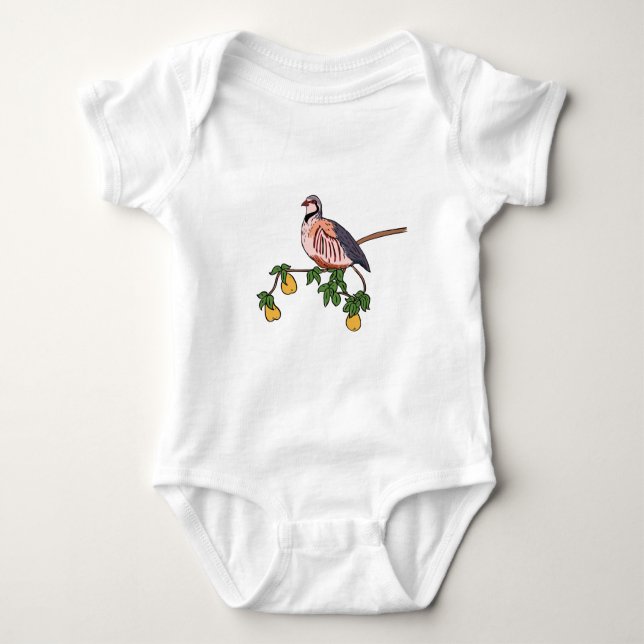 Partridge in a Pear Tree Baby Bodysuit (Front)