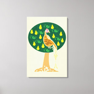Partridge in a pear tree canvas print
