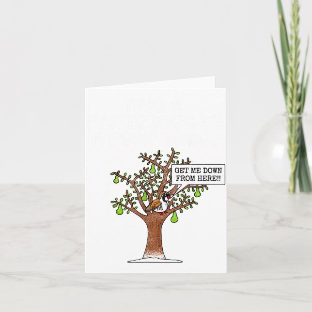Partridge In A Pear Tree, Christmas Carol Singing  Card (Front)