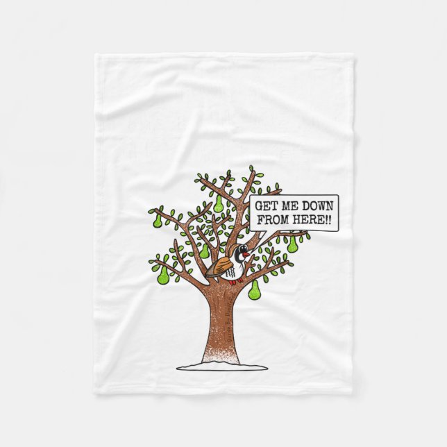 Partridge In A Pear Tree, Christmas Carol Singing  Fleece Blanket (Front)