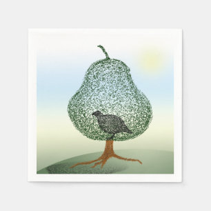 Partridge In A Pear Tree Christmas Humour Holidays Napkin