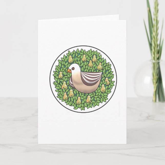 Partridge in a Pear Tree Greeting Card (Front)