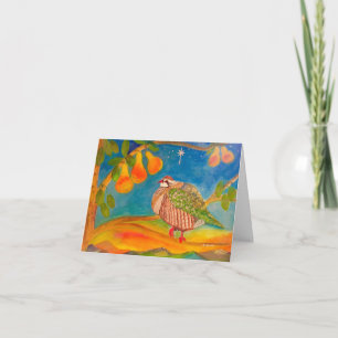 Partridge in a Pear Tree on Christmas Morn Holiday Card