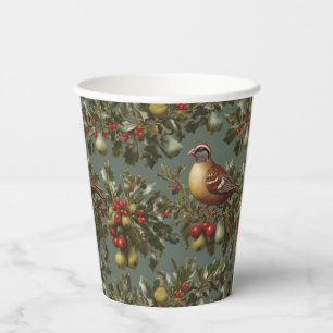 Partridge in a pear tree paper cups