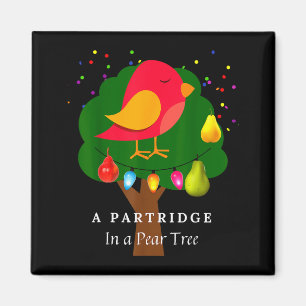 Partridge In A Pear Tree Twelve Days Of Christmas Magnet