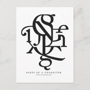 Parts Of A Character post card