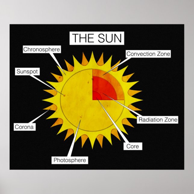 Parts of the Sun Classroom Poster (Front)