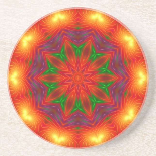 Party 009 Sandstone Drink Coaster (Front)